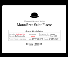 Jerome Huchet Muscadet, Saint Fiacre, 2015