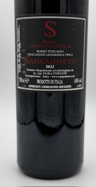 Sanguineto 1&2 IGT Rosso Toscana Sangiovese 2022